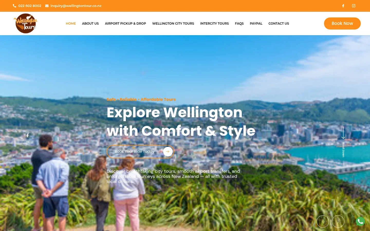 Wellington Tours — Webamazee case study